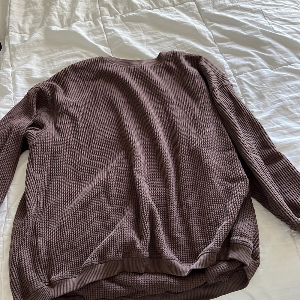 Aerie Brown Waffle Top